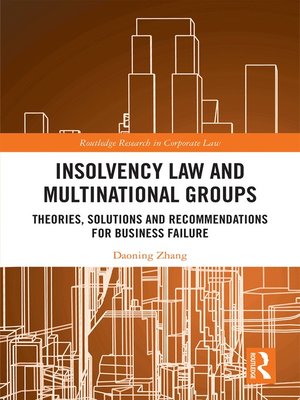 cover image of Insolvency Law and Multinational Groups